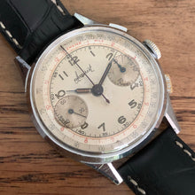 Sold - Accurist Vintage Chronograph Valjoux 22 Decorated Movement Stainless Steel - Fully Serviced by ClockSavant - ClockSavant