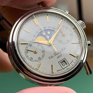 Servicing a Tissot Moonphase 1853 Valjoux 7734 from 1983 - Overcoming a botch-arama