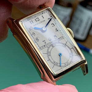 Servicing a beautiful 1930's Hamilton Seckron calibre 980a doctors vintage watch