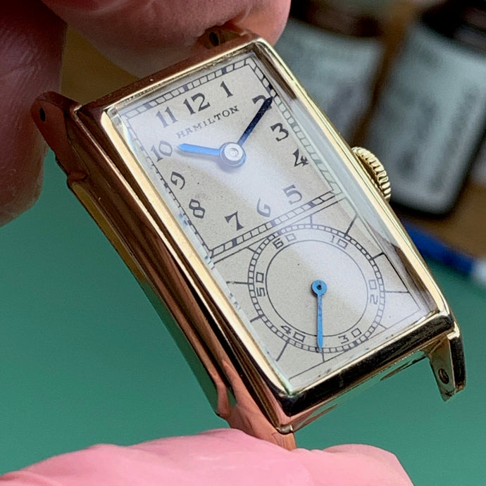Servicing a beautiful 1930's Hamilton Seckron calibre 980a doctors vintage watch