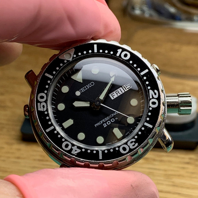 Servicing a Seiko 7c43-6020 Mini Tuna