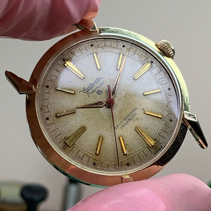 Servicing a 1950's Waltham Premier 65 AS 1580 family watch