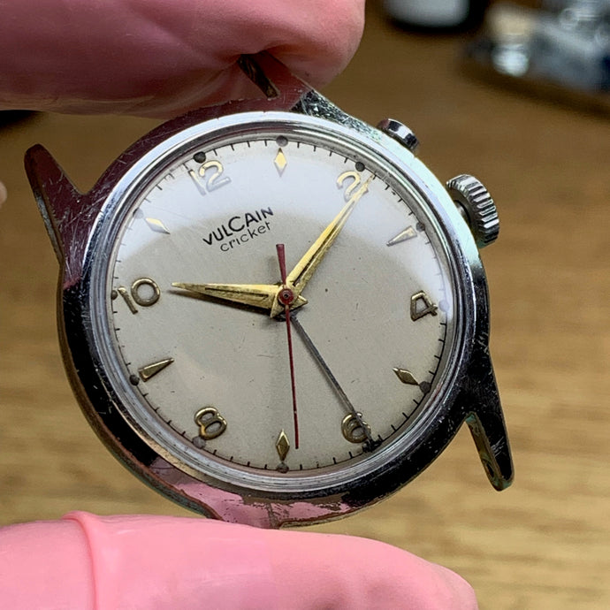 Servicing a Vulcain Cricket Calibre 120 Alarm watch from the 1950’s