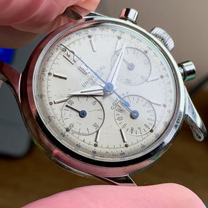 Servicing a beautiful 1945 Universal Geneve (UN) reference 22278 calibre 281 vintage chronograph - dealing with chronograph reset and overall operation