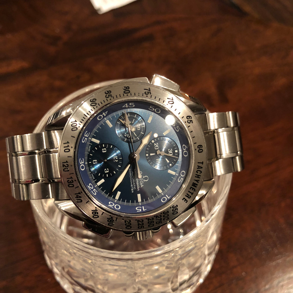 Sold: Omega Rattrapante Split Second Chronograph Ref 3540.80 Blue Dial ...