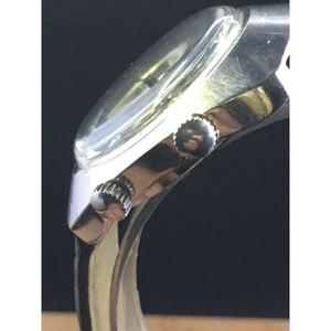 Sold - Gruen Precision Alarm Date 1970’s with Art Deco Tuxedo Dial A. Schild 1931 - ClockSavant