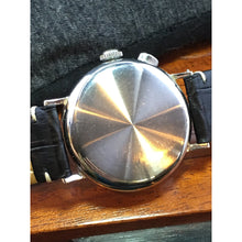Sold - Lemania Military Pilot's Vintage Chronograph Calibre 15CHT 15TL Black Dial Same as Omega 33.3 - ClockSavant