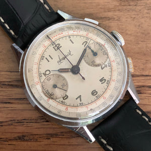 Upon Request Only - Accurist Vintage Chronograph Valjoux 22 Decorated Movement Stainless Steel - Fully Serviced by ClockSavant - ClockSavant